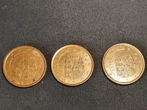 3x Münzen 5 EURO CENT Spanien - Bild 1 von 2