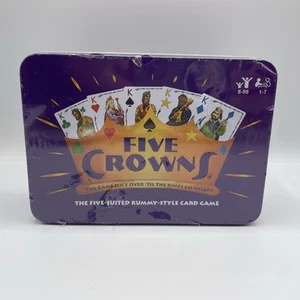 FIVE CROWNS Five-Suited Rummy Style Casual Card Game with Tin (2022) NEW - Picture 1 of 3