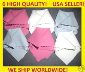 6pc RED WHITE BLUE MICROFIBER CLEANING CLOTH to: Ipad IPOD Tablet Screen glasses - Picture 1 of 9