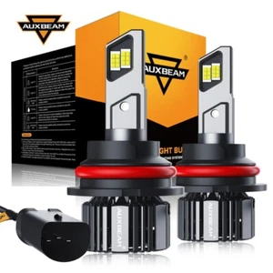 AUXBEAM 9007 HB5 LED Headlights Hi/Lo Beam 25000LM 6500K Super Bright Xenon Lamp - Picture 1 of 12