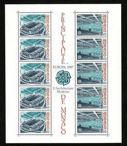 SE50 MONACO 1987 Miniature sheet Modern architecture MNH - Picture 1 of 1