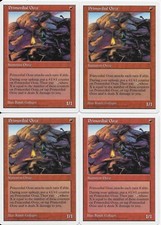 MTG: PRIMORDIAL OOZE 5th Edition UNCOMMON; played, Excellent condition x4