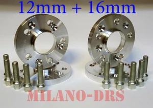 KIT 4 DISTANZIALI RUOTA 12+16mm MERCEDES ML (W163-W164-W166) + BULLONI - Imagen 1 de 1