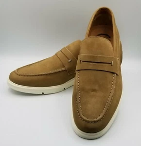 Driver Club USA Mens Genuine Leather Brazil New Haven Sneaker Taupe US 8.5 - Picture 1 of 12
