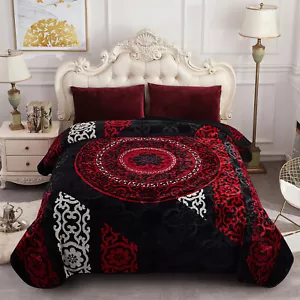 Heavy Thick Ultra Warm Soft Plush Bed Blanket Korean Mink Blankets King Size 9lb - Picture 1 of 53