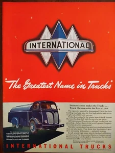 1940 Vintage international trucks print ad. The greatest name in trucks - Picture 1 of 1
