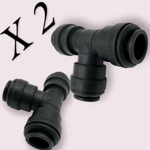 2 X JOHN GUEST Speed Fit | 12mm Tee Connector - Caravan Plumbing Fitting - Picture 1 of 6