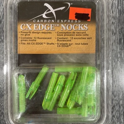 Carbon Express CX Edge Nocks 12 Fluorescent Green - Image 1 of 3