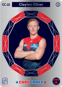 2023 Teamcoach AFL Card Craft CC-22-3 Clayton Oliver Melbourne sin usar - Imagen 1 de 2
