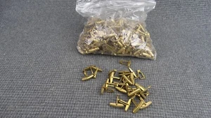 GA-24 1 lb 4oz Lot of Brass Tone Cuff Links Blank Small Pad CuffLink Findings - Picture 1 of 5