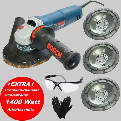 Betonschleifer Sanierfräse Putzfräse  BOSCH WINKELSCHLEIFER SET 1400 Watt /125mm - Bild 1 von 3