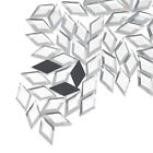 100 Pcs Acrylic Flat Back Diamond Gems 12x6mm Artificial Rhinestone White