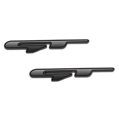 2x Matte Black GT Letter Car L&R Fender Door Emblems for K5 Forte Forte5 Stinger - Image 1 of 3