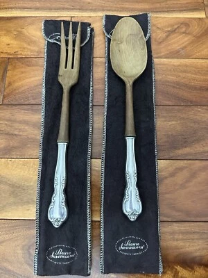 Easterling Sterling Silver Salad Serving Spoon And Fork - Image 1 of 4