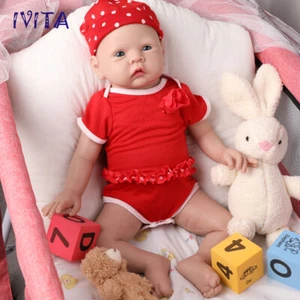 Muñeca niña renacida de silicona artificial IVITA 20"" realista bebé recién nacido regalo de Navidad - Imagen 1 de 11