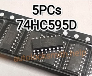 5 piezas chip de registro de turnos SN74HC595D SOP-16 8 bits 3 estados 74HC595 - Imagen 1 de 1
