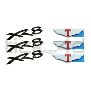 Falcon AU XR8 Black Fender Emblem Badge ×3 Plus Tickford Wings ×3 - Picture 1 of 1
