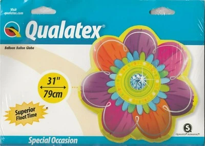 Qualatex Berry & Orange Jeweled Blossom Flower 31" Foil Balloon - Image 1 of 2