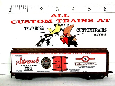 HO SCALE CUSTOM LETTERED STRAUB BREWERY BEER 🍺🍺🍺🍺 REEFER B 1 - Image 1 of 4