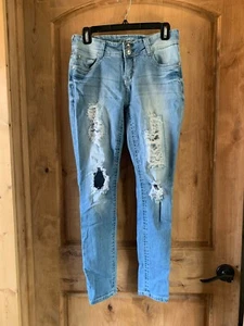 Pantalones de mezclilla ajustados lavados ligeros talla 5 Wall Flower para junior - Imagen 1 de 8