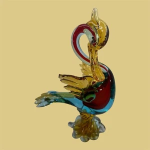 Vintage Large Murano Glass Bird Swan Duck Colorful 12” Jordan Imports JICO - Picture 1 of 14