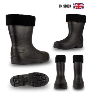 Botas Demar Farmer A para hombre ligeras EVA Wellington negras forro extraíble Reino Unido - Imagen 1 de 9