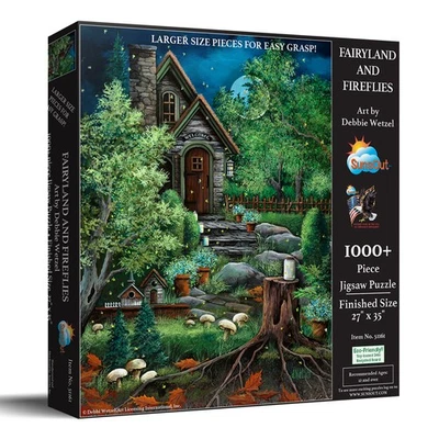 SunsOut Fairyland and Fireflies 1000 pc Large Pieces Jigsaw Puzzle - Image 1 of 4