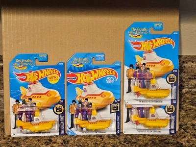 Hot Wheels Lote de 4 The Beatles Yellow Submarine Nuevos Modelos 50th Foto 1 de 3