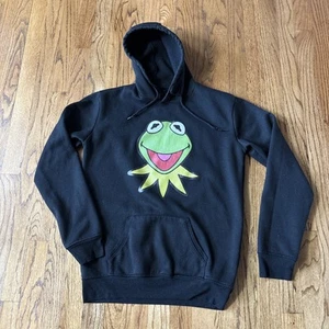 Kermit the Frog Unisex Youth Kids XL X-Large Black Hoodie Sweatshirt Muppets - Picture 1 of 8