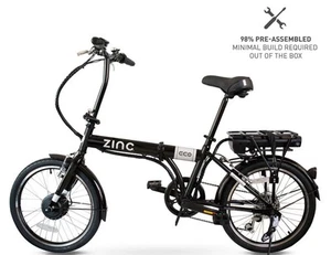 Zink 20 Zoll Laufradgröße Eco Unisex 36V faltbares Elektrofahrrad, schwarz - Bild 1 von 2