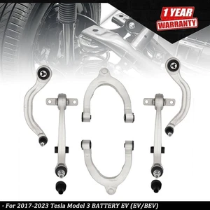 6PCS  Front Control Arm Kit Full Set Upper & Lower For Tesla Model 3 2017-2023 - Picture 1 of 10