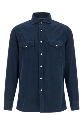 BRUNELLO CUCINELLI Blue Corduroy Shirt New & Authentic - Image 1 of 2