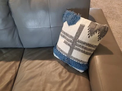 Almohada Magnolia Home Joanna Gaines Vintage Acento Azul 14" X 10" Foto 1 de 4