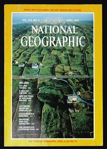 National Geographic Magazine Ireland April 1981 Mountain Gorillas Includes Map - Picture 1 of 1