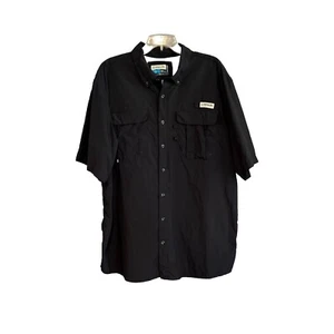 Magellan Angelhemd Herren XL-T Knopfleiste schwarz belüftet Kurzarm Relaxed Fit - Bild 1 von 9