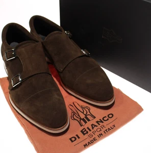 Di Bianco NWB Matera Suede Monk Strap Dress Shoes Size 11 US In Military Green - Picture 1 of 11