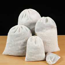 10/20/50pcs Reusable Cotton Muslin Drawstring Bags for Soap Herbs Tea