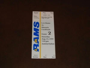 1990 LOS ANGELES RAMS VS CARDINALS NFL FOOTBALL FULL TICKET RICKY PROEHL ROOKIE - Bild 1 von 2