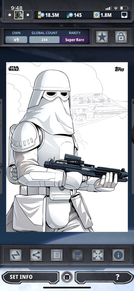 Topps Star Wars Digital Card Trader Journey Through Snowtrooper Insert - Image 1 of 1