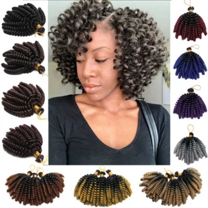 US Jumpy Wand Bounce Spiral Curly Hair Extensions Twist Crochet Braids Synthetic - Picture 1 of 24