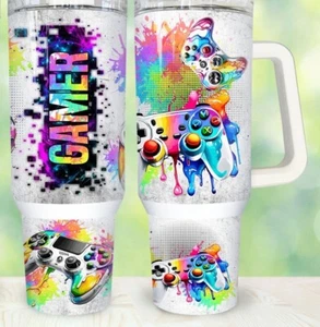 40 oz Tumbler with Handle Lid and Straw,Stainless Steel Great For Gifts - Picture 1 of 6