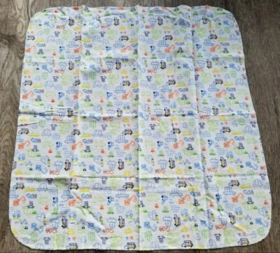 Vintage BABY RECEIVING BLANKET - Traffic Cars City -  Gerber? - Image 1 of 2