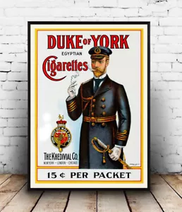Duke of York : Vintage  USA Cigarette advert, Wall art ,poster, Reproduction. - Picture 1 of 2