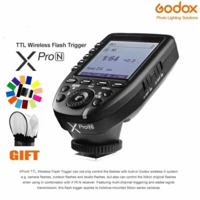 Godox XPro-N 2.4G i-TTL Ii HSS 1/8000s LCD Transmitter Trigger For Nikon DSLR - Image 1 of 4