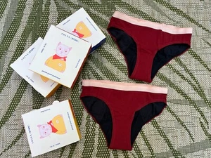 2 THINX Teen's Girl Period Underwear MENSTRUAL panties Size 9 10 9-10 Brand New - Picture 1 of 5
