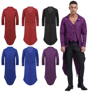 Abrigo para hombre show abrigo mago ropa exterior fiesta chaqueta blazers elegantes retro - Imagen 1 de 43