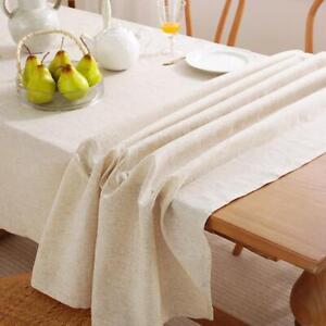 Thicken Cotton Linen Tablecloth For Wedding Home Party Decoratio⊥ Banquet C6K9