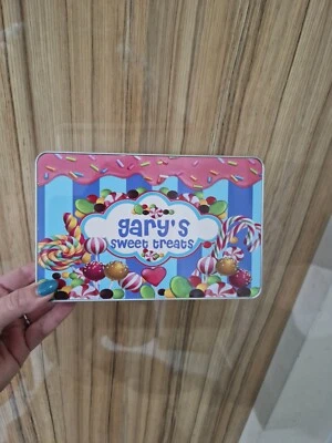 Personalised Sweet Treat Tin chocolate sweets storage gift blue man men ANY NAME - Image 1 of 4