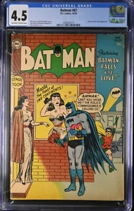 BATMAN #87 (1954) Robin Classic Joker Batman In Love CGC 4.5 - Picture 1 of 2