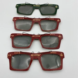 Juego de 4 gafas 3D Polaroid vintage con clip para visores de películas de cartón retro - Imagen 1 de 6